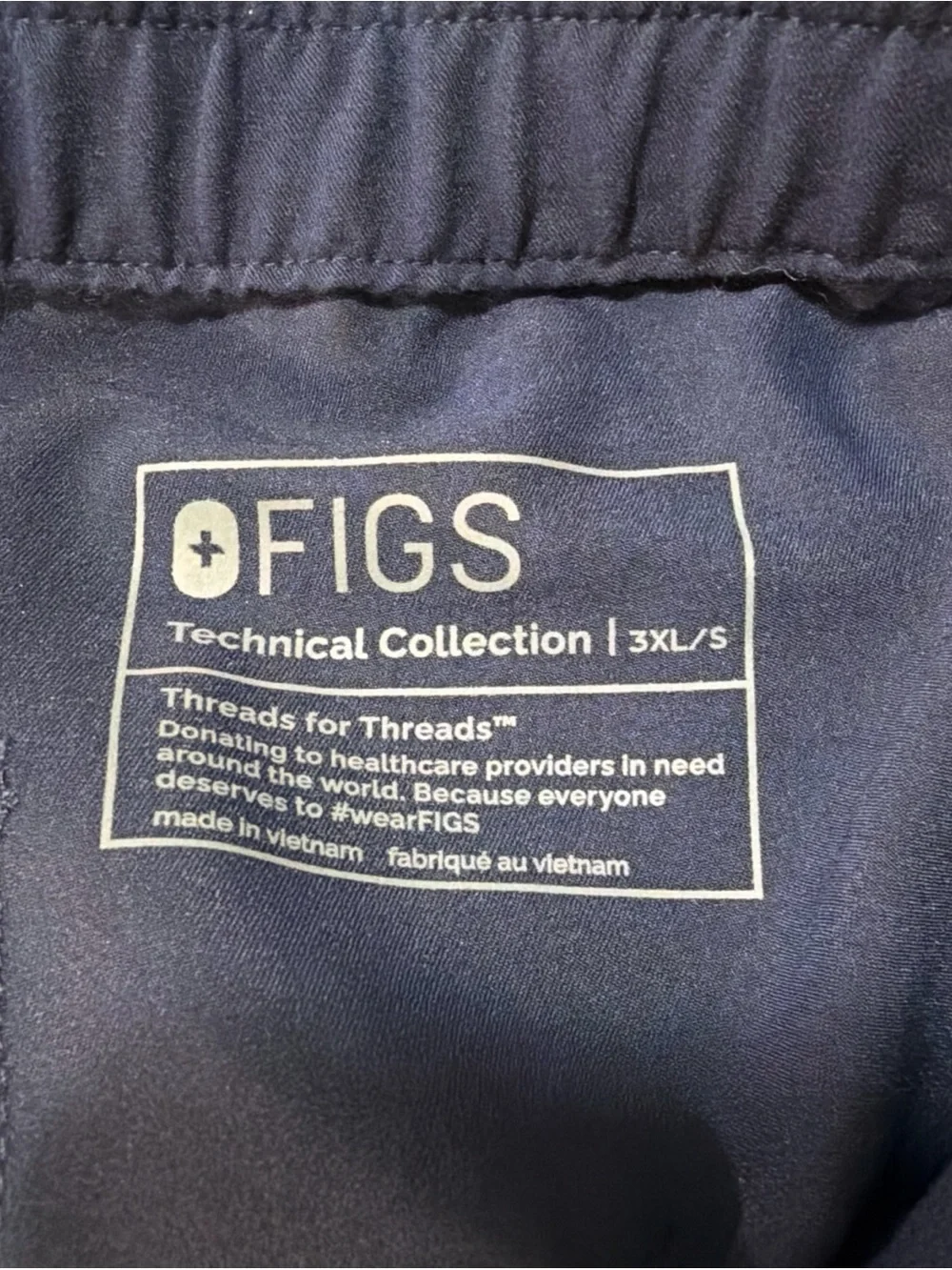 NWT Figs Mens Scrub Pants Size 3XLS Cairo Navy Blue Technical Collection